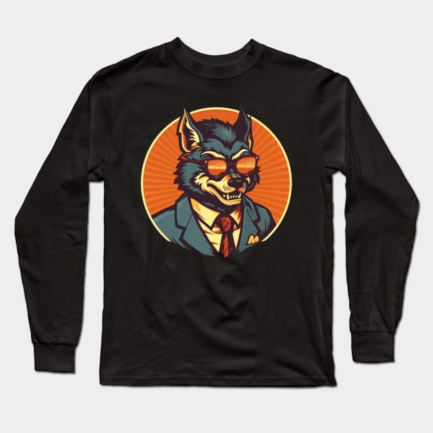 Sunglasses Wolfman Long Sleeve T-Shirt by Jason's Finery